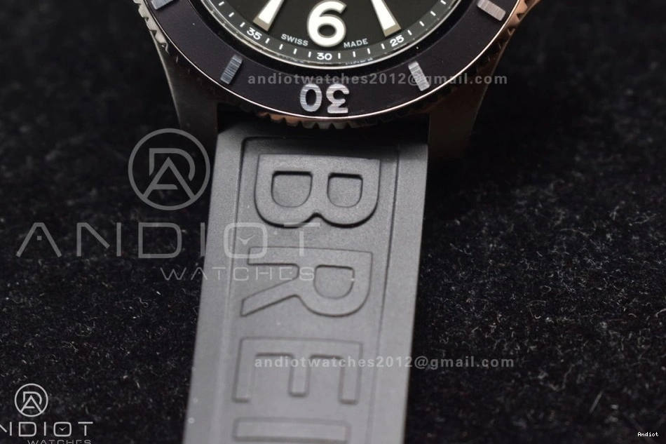 1:1 Automatic Best Edition Rubber Dial On Strap TF A2824 Black Superocean Black Black 44 Bezel 0428